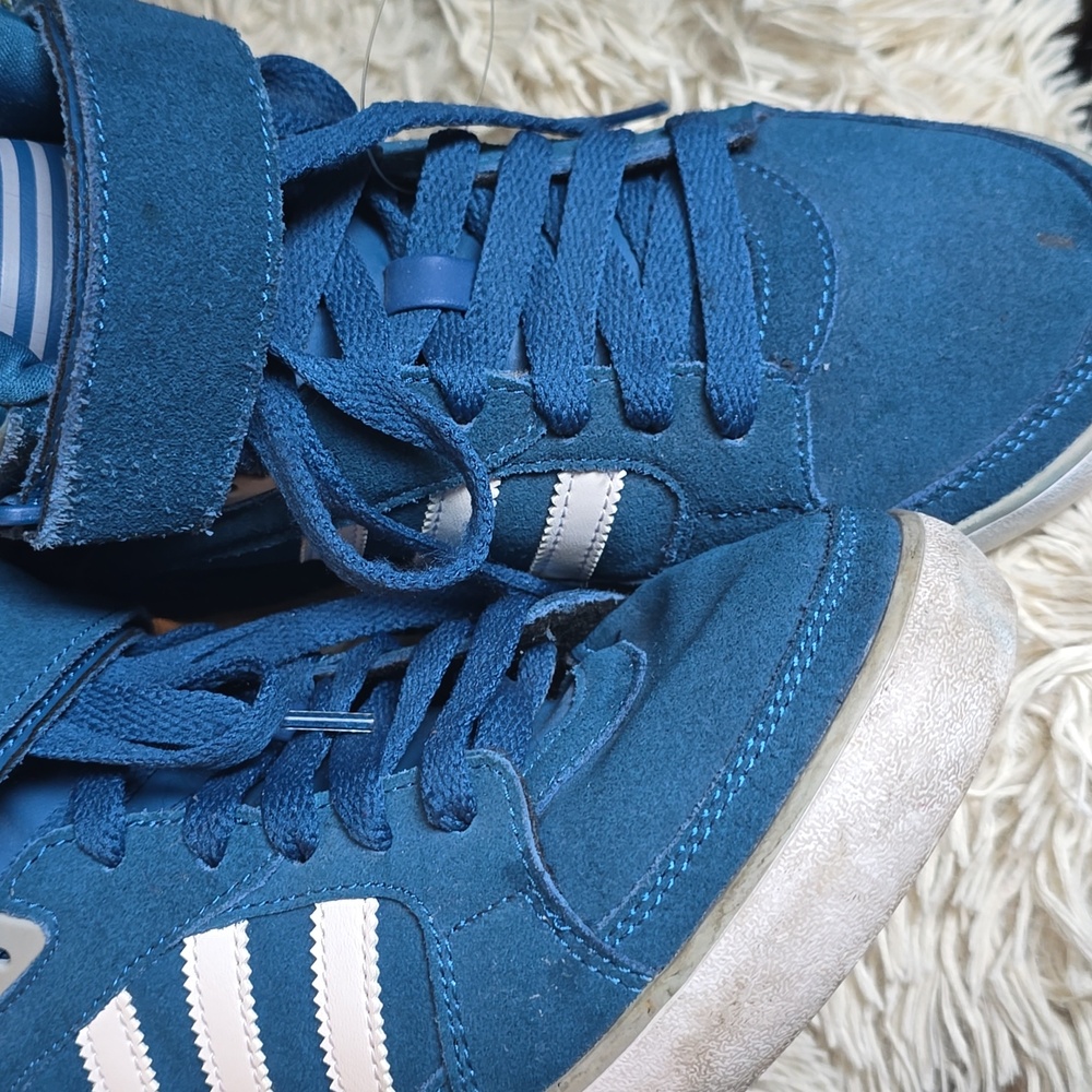Adidas Amberlight Up high top Wedge sneakers in Trible Blue White Alumi 7.5 - Picture 11 of 12